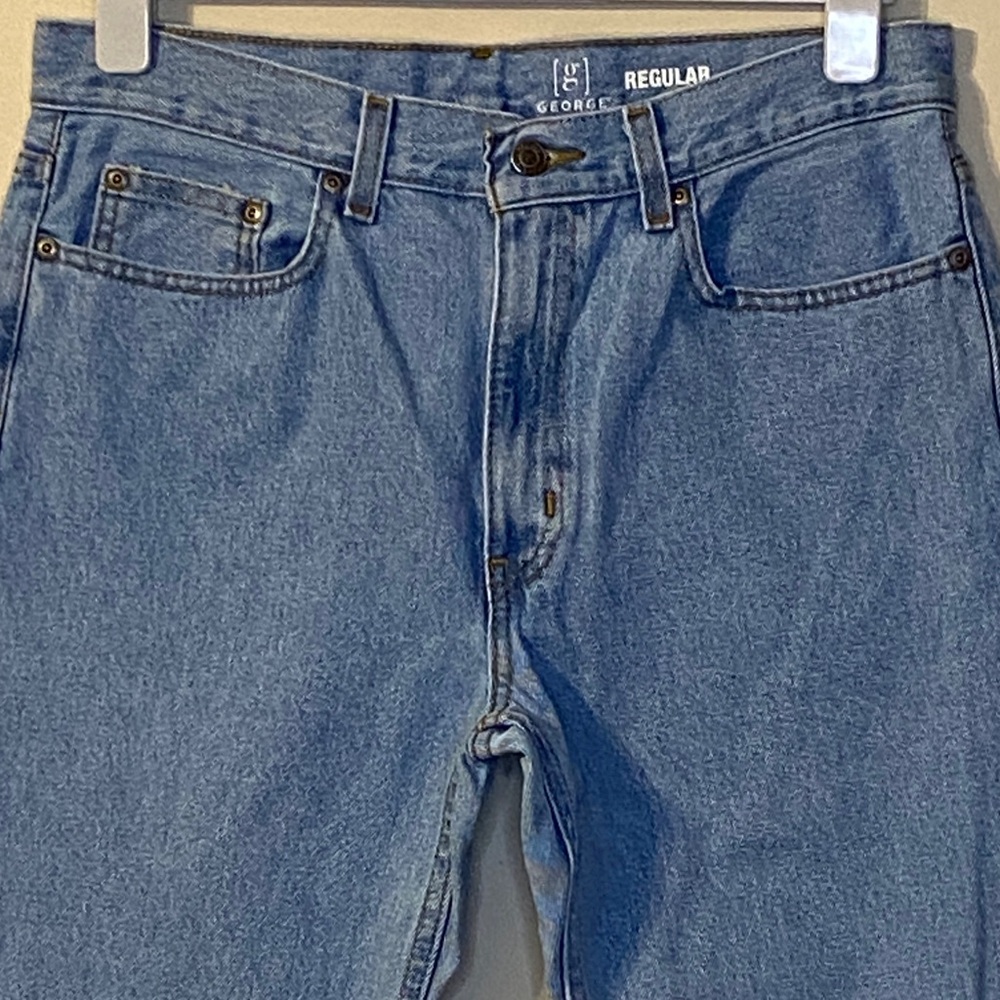 George Regular Classic Blue Men's Jeans Size 32 - Picture 3 of 6